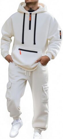 الرجال Sweatsuits مجموعات نصف البريدي التكتيكية هوديي و البضائع Sweatpants العمل خارج رياضية غير رسمية بدلة عدو 2 قطعة وتتسابق in Kuwait