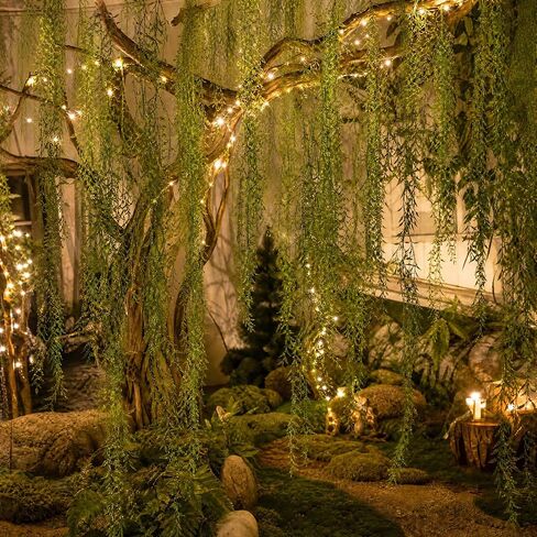 68.9ft Artificial Hanging Willow Vines Greenery Jungle Theme Decor for Woodland Forest Safari Party, Classroom Home Garden Wall Indoor Outdoor DIY Decoration in Saudi Arabia
