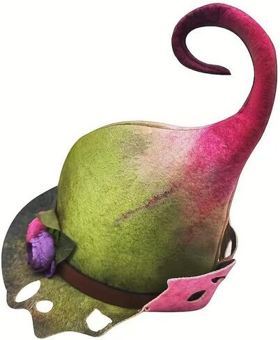 Flower Hat Fairy Costume for Women,Pink Witch Hats Halloween Cosplay Adult Party Festive in Saudi Arabia