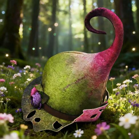Flower Hat Fairy Costume for Women,Pink Witch Hats Halloween Cosplay Adult Party Festive in Saudi Arabia