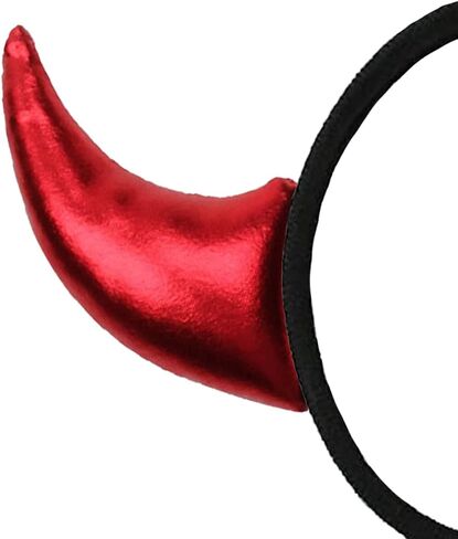 Red Devil Horns Headband Glitter Hairband Headpiece Halloween Dress Cosplay Costume Accessories in Saudi Arabia