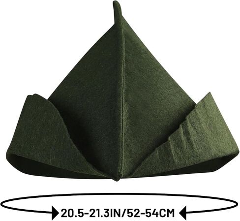 Anime Cosplay Costume Hood Felt Cap Hat Elf Cosplay Green Headwear Accessories Outfit Prop in Saudi Arabia