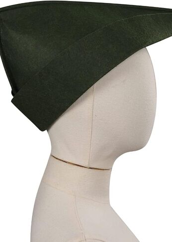 Anime Cosplay Costume Hood Felt Cap Hat Elf Cosplay Green Headwear Accessories Outfit Prop in Saudi Arabia