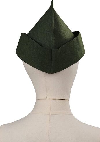 Anime Cosplay Costume Hood Felt Cap Hat Elf Cosplay Green Headwear Accessories Outfit Prop in Saudi Arabia