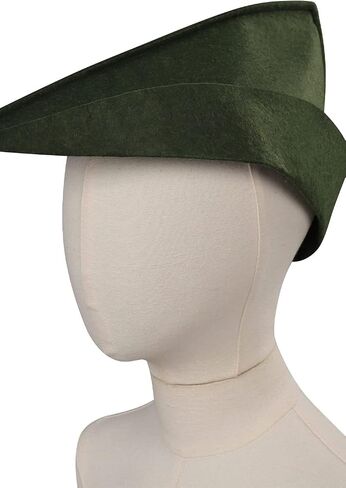 Anime Cosplay Costume Hood Felt Cap Hat Elf Cosplay Green Headwear Accessories Outfit Prop in Saudi Arabia