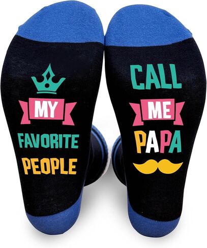 Favorite People Call Me Papa Gifts Socks For Men, Funny Soft Novelty Socks For Best Dad Father Daddy Papa, Thank You Appreciation Gifts For Daddy Grandpa Birthday Father's Day Christmas, 09 in Saudi Arabia