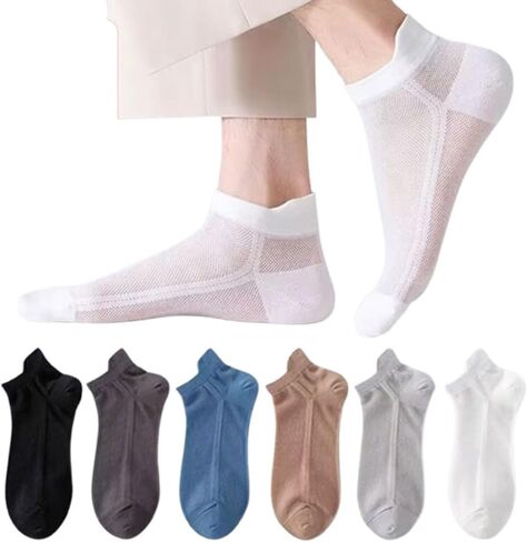 5 Pairs Ultra Thin Liner Socks, Non-Slip Breathable Dry Fit Cotton Ankle Socks, Low Cut Athletic Running Socks for Men and Women in Kuwait