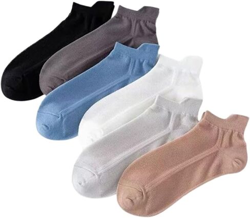 5 Pairs Ultra Thin Liner Socks, Non-Slip Breathable Dry Fit Cotton Ankle Socks, Low Cut Athletic Running Socks for Men and Women in Kuwait