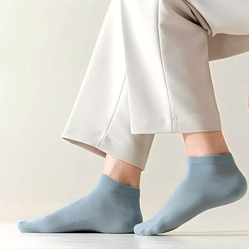 5 Pairs Ultra Thin Liner Socks, Non-Slip Breathable Dry Fit Cotton Ankle Socks, Low Cut Athletic Running Socks for Men and Women in Kuwait
