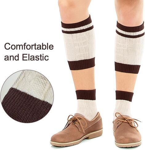 2 Pcs Traditional Bavarian Socks for Men Knee-High Lederhosen Oktoberfest Cotton Sock Over-the-Calf Trachten Stockings in Saudi Arabia