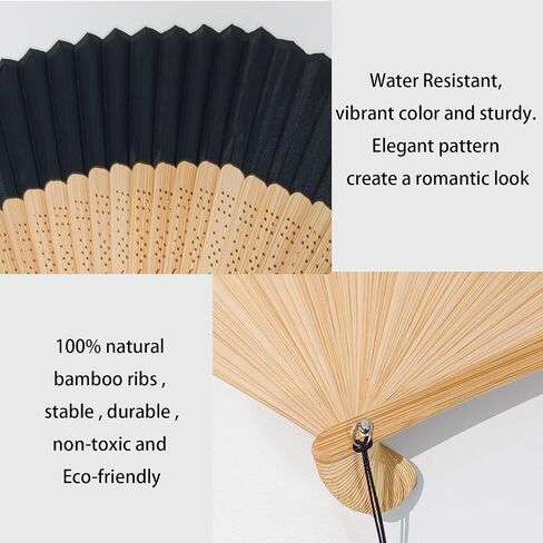 Hand Held Fan for Women Foldable, Elegant Chinese Japanese Fan Bamboo Silk Folding for Dance, Wedding, Music Festival, Party Decoration, Gift in Saudi Arabia