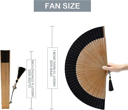 Hand Held Fan for Women Foldable, Elegant Chinese Japanese Fan Bamboo Silk Folding for Dance, Wedding, Music Festival, Party Decoration, Gift in Saudi Arabia