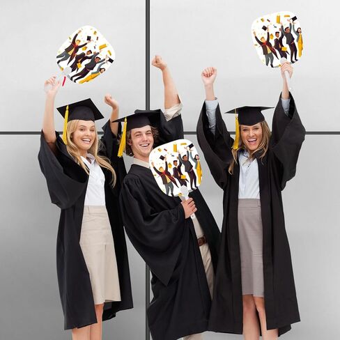 50 Pcs Sublimation Handheld Fans, Church Fans Handheld Set Double Sided Sublimation Paddle Fan Blanks DIY Sublimations Blank Fan for Wedding Church Parties Guests in Saudi Arabia
