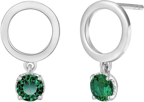 EcoGems 18K White | Yellow Gold Plated Silver Stud Earrings – Lab Grown Diamonds, Moissanite, Emerald, Sapphire & Freshwater Pearl Options – Fine Jewelry Gift for Women, Includes Gift Box in Saudi Arabia