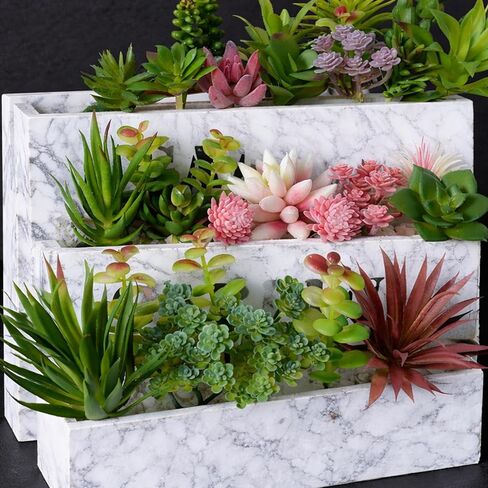12 Pack Artificial Succulents, Mini Fake Succulent Plants Assortment, Small Faux Plastic Plants for DIY Crafts, Terrarium, Fairy Garden, Home Office Desk Decor in Saudi Arabia
