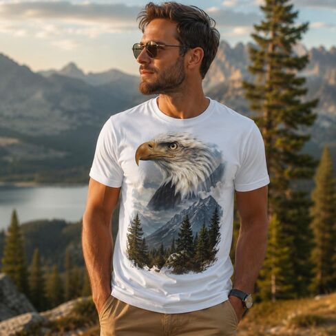 Custom T Shirts for Men Women Personalized Photo Text Logo Unisex Ring Spun Cotton Tee Design Your Own Front Back Print Multicolor in Saudi Arabia
