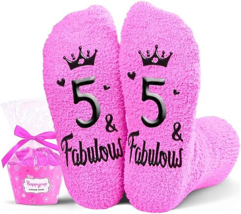 HAPPYPOP 5th Birthday Gifts Ideas for Girls - Socks for Toddlers 5t, Gifts for Five Year Old Girls, Presents for 5 Year Old Girls in Saudi Arabia