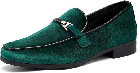 UUBARIS Men's Velvet Loafers Slip-On Comfortable Formal Dress Shoes Wedding Tuxedo Casual Oxfords in Kuwait