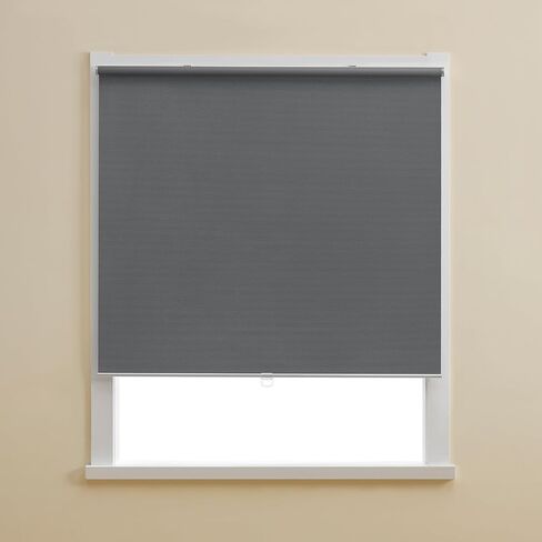 Cordless 100% Blackout Roller Shades for Windows,UV Protection Pull Down Shades,Room Darkening Door Blinds Thermal Insulated Fabric for Home Office and Bedroom(17" W x 72" H,Grey) in Saudi Arabia