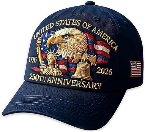 CHICHO 250th Anniversary USA Hat for Women & Men 1776–2026, Embroidered Patriotic Baseball Cap Adjustable 4th of July Dad Hat in Saudi Arabia
