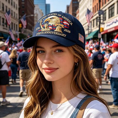 CHICHO 250th Anniversary USA Hat for Women & Men 1776–2026, Embroidered Patriotic Baseball Cap Adjustable 4th of July Dad Hat in Saudi Arabia