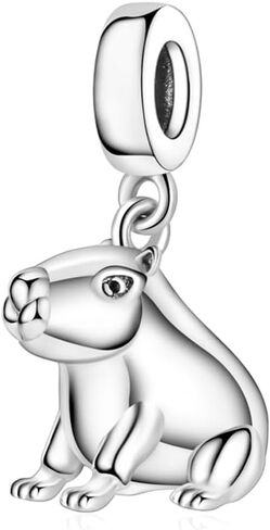 Capybara استرخى حلية 925 فضة دلايات تناسب النساء سوار وقلائد حبة قلادة Charm مجوهرات هدايا لأصدقاء الأسرة in Kuwait