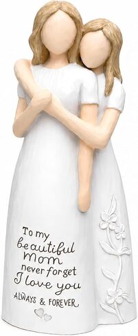 Gifts for Mom from Daughter, Birthday Gifts for Mom, Mother and Daughter Figurine, Hand-Painted Resin Sculpture Statue-5.9'' in Saudi Arabia