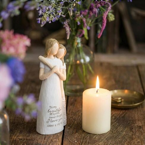 Gifts for Mom from Daughter, Birthday Gifts for Mom, Mother and Daughter Figurine, Hand-Painted Resin Sculpture Statue-5.9'' in Saudi Arabia