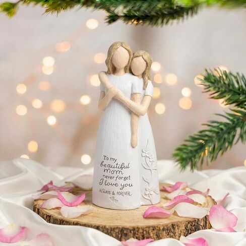 Gifts for Mom from Daughter, Birthday Gifts for Mom, Mother and Daughter Figurine, Hand-Painted Resin Sculpture Statue-5.9'' in Saudi Arabia