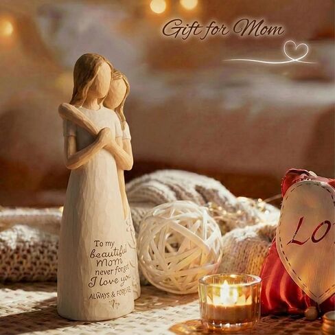Gifts for Mom from Daughter, Birthday Gifts for Mom, Mother and Daughter Figurine, Hand-Painted Resin Sculpture Statue-5.9'' in Saudi Arabia