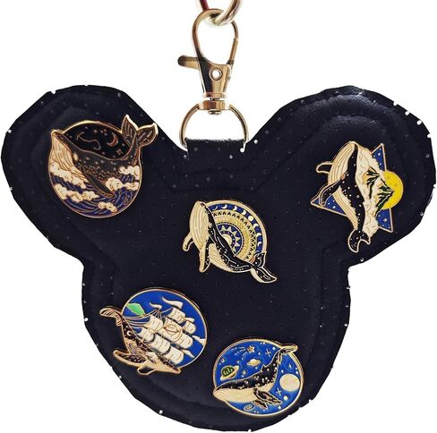 2 pack Mouse Pin Display Keychain for Theme Parks Backpacks Lanyards Mouse Ear Pin Board Enamel Pin Holder Keychain in Kuwait