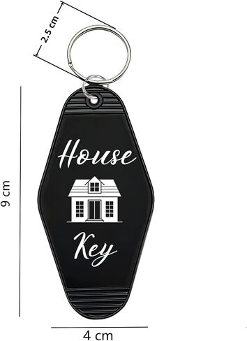 House Key Keychain Key Tag, Retro Motel Hotel Style Home House Key Lable, Gifts for Family Friends New House in Saudi Arabia