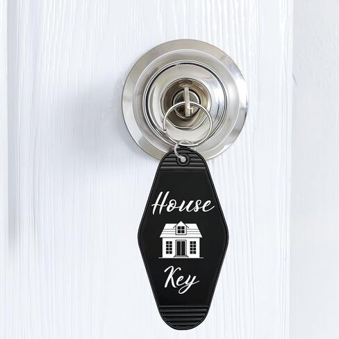 House Key Keychain Key Tag, Retro Motel Hotel Style Home House Key Lable, Gifts for Family Friends New House in Saudi Arabia