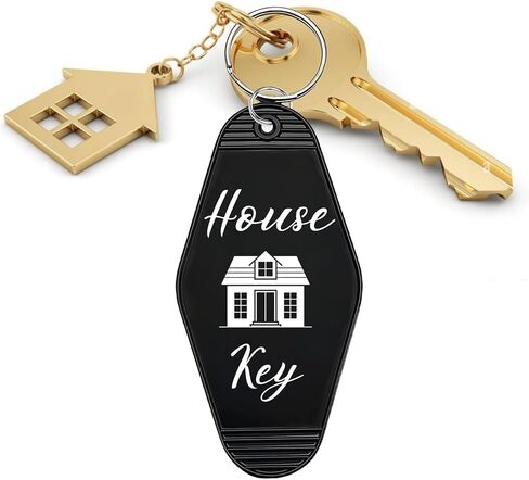 House Key Keychain Key Tag, Retro Motel Hotel Style Home House Key Lable, Gifts for Family Friends New House in Saudi Arabia