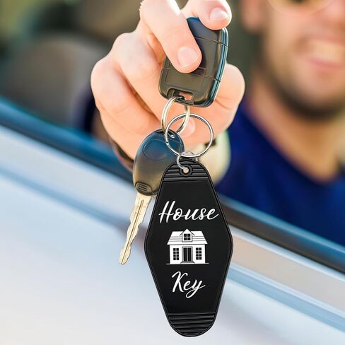 House Key Keychain Key Tag, Retro Motel Hotel Style Home House Key Lable, Gifts for Family Friends New House in Saudi Arabia