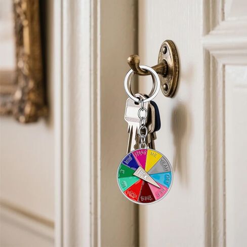Fuck off Rotatable Wheel Keychain, Funny Keychain for Men, Women Difficult Decision, Gag Gifts, Fuck Gifts, Bag Charm Accessories in Saudi Arabia