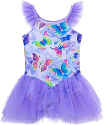 WAWSAM Girls One Piece Swimsuit with Mesh Skirt, Cute Kids Swimwear for Girls, Little Girls Bathing Suit for Ages 3-6 in Saudi Arabia