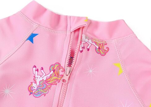 Girls Summer UV Protection One-Piece Swimsuit Toddler Unicorn Print with Hat for Pool in Saudi Arabia