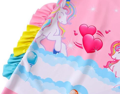 Girls Summer UV Protection One-Piece Swimsuit Toddler Unicorn Print with Hat for Pool in Saudi Arabia