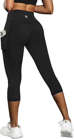 Fihapyli ICTIVE Women's Capris Yoga Pants with Pockets Running Pilates Fitness Running High Waisted Leggings in Saudi Arabia