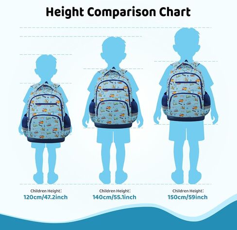 Kids Backpack for Boys, 17" tall Toddler Backpack for Preschool Kindergarten Elementary School & Daycare Travel, Lightweight Adjustable Durable School Bookbags, Ideal for Ages 4+(Excavator) in Saudi Arabia