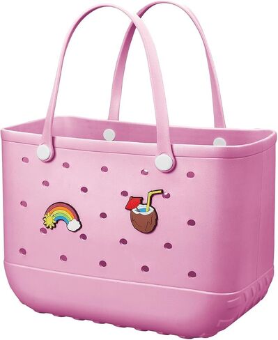Baonat Beach Bag Rubber Tote Bag - Waterproof Travel Bag for Women Washable Tote Bag Handbag for Sports Beach Market Pool in Saudi Arabia