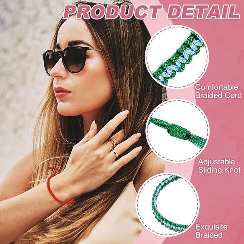 patikil 2pcs اليدوية مضفر سلسلة الأساور للزوجين، قابل للتعديل مضفر حبل مطابقة الأساور التبتية سلسلة الأساور حماية محظوظ in Kuwait