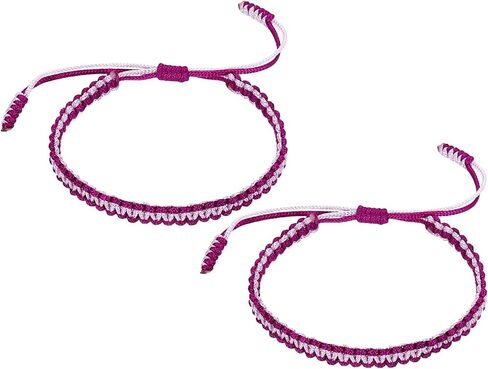 patikil 2pcs اليدوية مضفر سلسلة الأساور للزوجين، قابل للتعديل مضفر حبل مطابقة الأساور التبتية سلسلة الأساور حماية محظوظ in Kuwait