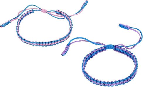patikil 2pcs اليدوية مضفر سلسلة الأساور للزوجين، قابل للتعديل مضفر حبل مطابقة الأساور التبتية سلسلة الأساور حماية محظوظ in Kuwait