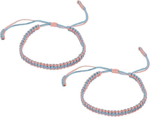 patikil 2pcs اليدوية مضفر سلسلة الأساور للزوجين، قابل للتعديل مضفر حبل مطابقة الأساور التبتية سلسلة الأساور حماية محظوظ in Kuwait