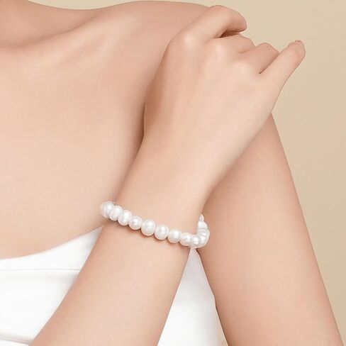 Freshwater Cultured Pearl Bracelets Includes Stunning Gift Box Jewelry Bracelets for Women in Saudi Arabia