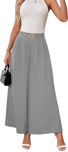 SHEWIN Womens Wide Leg Dress Pants Elastic High Waisted Business Work Trousers Casual Loose Palazzo Pant 2026 in Kuwait