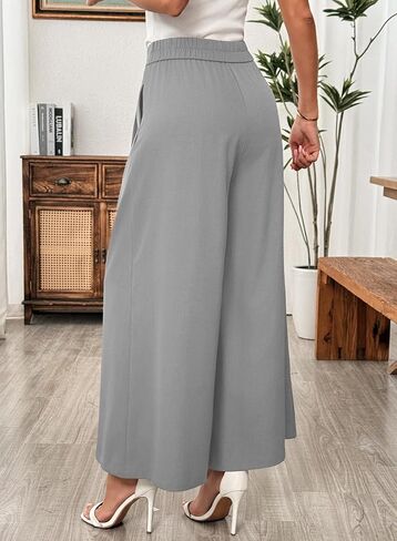 SHEWIN Womens Wide Leg Dress Pants Elastic High Waisted Business Work Trousers Casual Loose Palazzo Pant 2026 in Kuwait