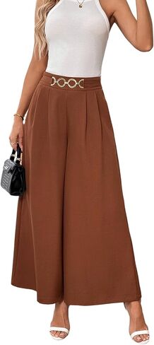SHEWIN Womens Wide Leg Dress Pants Elastic High Waisted Business Work Trousers Casual Loose Palazzo Pant 2026 in Kuwait